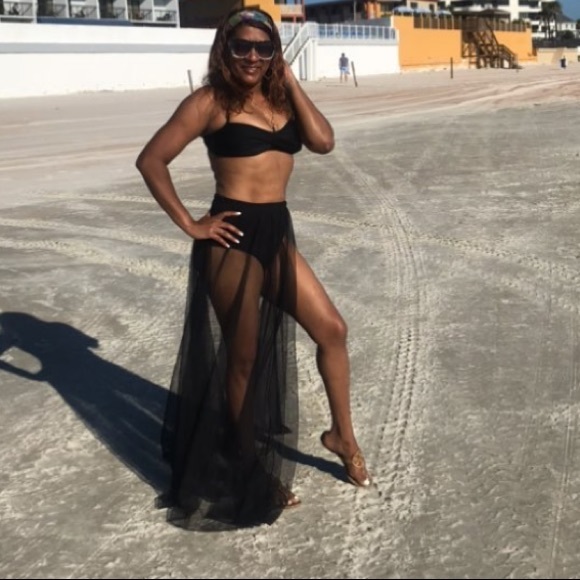 Fashion Nova Other - Skirt bathing suit bottom with long cover up